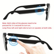 SENBONO Men's Smart Glasses With Bluetooth Call Wireless Smart Glasses Camera Control Speaker Sunglasses Anti-blue light Glasses