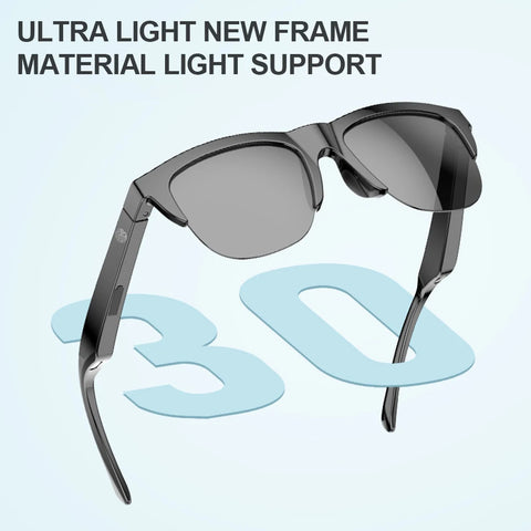 Wireless Smart Glasses TWS Headphones Bluetooth 5.3 Bone Conduction Earphones Long Endurance Outdoor Cycling Driving Sunglasses