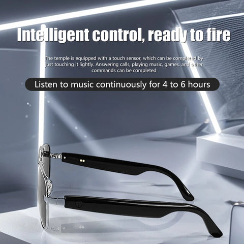 Fashion Sunglasses 2024 Smart Glasses Bluetooth 5.3 Women Men UV400 Hiking Mountaineering Fishing Wireless Intelligent Lenses