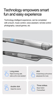 2025 New Smart Glasses Men 163 Online Language Al Intelligent Translation Anti-blue Lenses Wireless Call Voice Assistant Glasses