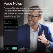 2025 New Smart Glasses Men 163 Online Language Al Intelligent Translation Anti-blue Lenses Wireless Call Voice Assistant Glasses