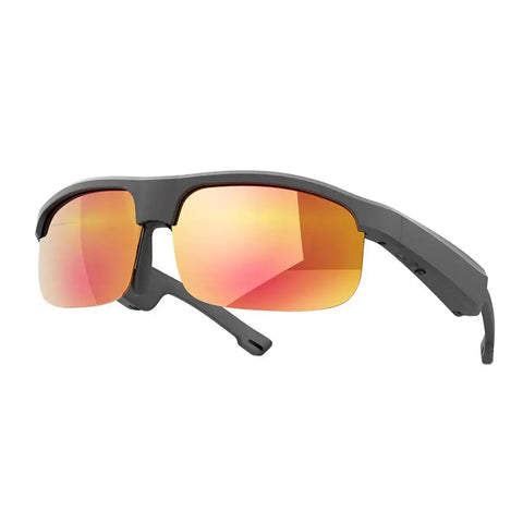 Wireless Smart Glasses TWS Headphones Bluetooth 5.3 Bone Conduction Earphones Long Endurance Outdoor Cycling Driving Sunglasses