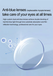 2025 New Smart Glasses Men 163 Online Language Al Intelligent Translation Anti-blue Lenses Wireless Call Voice Assistant Glasses