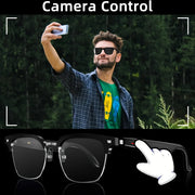 SENBONO Men's Smart Glasses With Bluetooth Call Wireless Smart Glasses Camera Control Speaker Sunglasses Anti-blue light Glasses