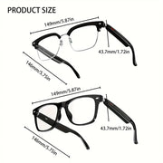 SENBONO Men's Smart Glasses With Bluetooth Call Wireless Smart Glasses Camera Control Speaker Sunglasses Anti-blue light Glasses
