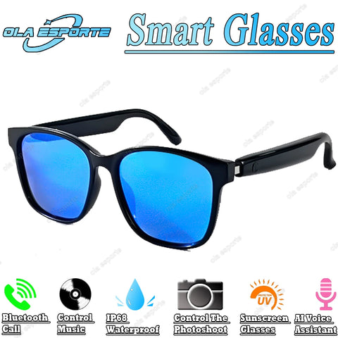 Smart Glasses Anti-blue light glasses make receive calls music calling noise reduction UV400 protection BT TWS smart glasses men