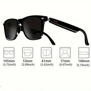 SENBONO Men's Smart Glasses With Bluetooth Call Wireless Smart Glasses Camera Control Speaker Sunglasses Anti-blue light Glasses