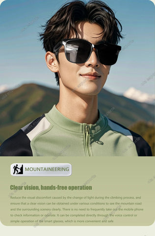 Smart Glasses Anti-blue light glasses make receive calls music calling noise reduction UV400 protection BT TWS smart glasses men