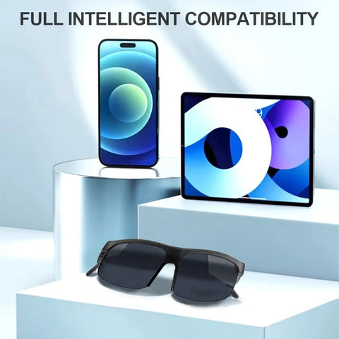 Wireless Smart Glasses TWS Headphones Bluetooth 5.3 Bone Conduction Earphones Long Endurance Outdoor Cycling Driving Sunglasses