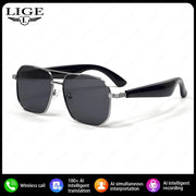Fashion Sunglasses 2025 Smart Glasses Bluetooth Call Women Men UV400 Hiking Fishing Al Intelligent Wireless Translation Glasses