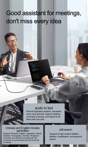 2025 New Smart Glasses Men 163 Online Language Al Intelligent Translation Anti-blue Lenses Wireless Call Voice Assistant Glasses