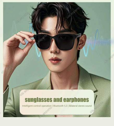 Smart Glasses Anti-blue light glasses make receive calls music calling noise reduction UV400 protection BT TWS smart glasses men