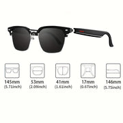 SENBONO Men's Smart Glasses With Bluetooth Call Wireless Smart Glasses Camera Control Speaker Sunglasses Anti-blue light Glasses