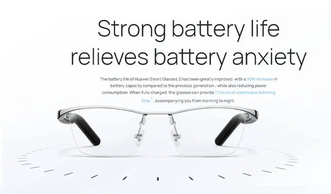 Huawei Smart Glasses 2 All-weather intelligent broadcasting, 11 hours of continuous listening, open listening design