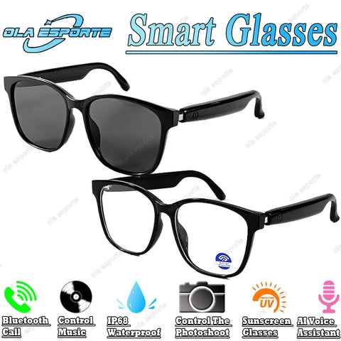Smart Glasses Anti-blue light glasses make receive calls music calling noise reduction UV400 protection BT TWS smart glasses men
