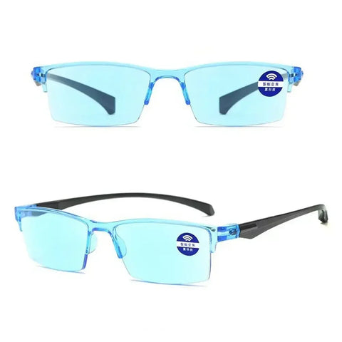 Smart Automatic Zoom Reading Glasses Anti Blue Ray Eyeglasses Autofocus Power Half-Rim Near Far Computer Glasses