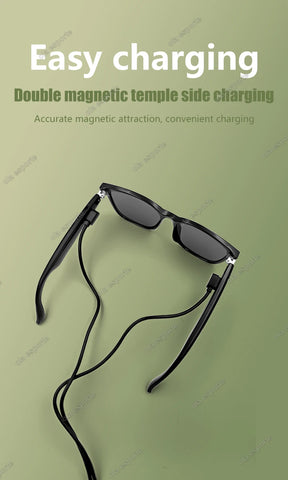 Smart Glasses Anti-blue light glasses make receive calls music calling noise reduction UV400 protection BT TWS smart glasses men