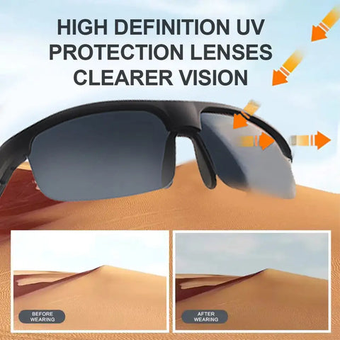 Wireless Smart Glasses TWS Headphones Bluetooth 5.3 Bone Conduction Earphones Long Endurance Outdoor Cycling Driving Sunglasses