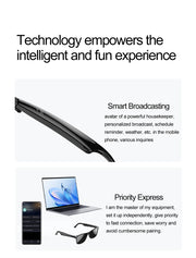 2025 New Smart Glasses Men 163 Online Language Al Intelligent Translation Anti-blue Lenses Wireless Call Voice Assistant Glasses
