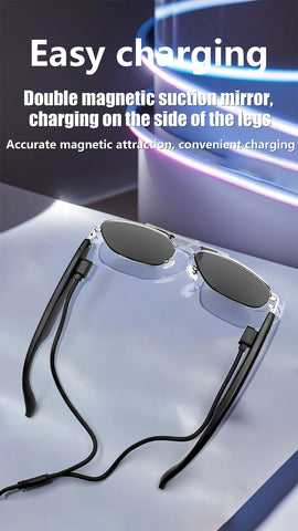 Fashion Sunglasses 2024 Smart Glasses Bluetooth 5.3 Women Men UV400 Hiking Mountaineering Fishing Wireless Intelligent Lenses