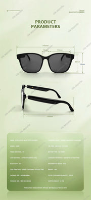 Smart Glasses Anti-blue light glasses make receive calls music calling noise reduction UV400 protection BT TWS smart glasses men