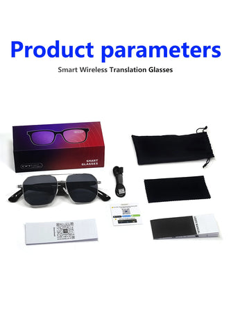 Fashion Sunglasses 2025 Smart Glasses Bluetooth Call Women Men UV400 Hiking Fishing Al Intelligent Wireless Translation Glasses