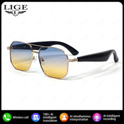 Fashion Sunglasses 2025 Smart Glasses Bluetooth Call Women Men UV400 Hiking Fishing Al Intelligent Wireless Translation Glasses