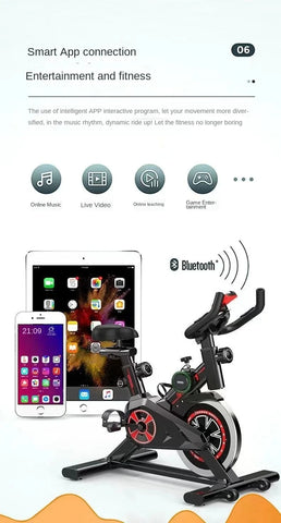 Gym Dedicated Indoor Exercise Weight Loss Silent Smart Power Bike - Spin Bike Home Fitness Equipment -Hot New for Healthy Living