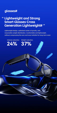 Smart Glasses 200W Pixel Camera Video Recording Noise Reduction AI Recognition Real-Time Translation Intelligent Glasses