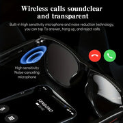 SENBONO Men's Smart Glasses With Bluetooth Call Wireless Smart Glasses Camera Control Speaker Sunglasses Anti-blue light Glasses