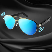 Wireless smart glasses with audio and voice calling, rechargeable music glasses with built-in microphone