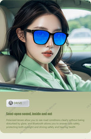 Smart Glasses Anti-blue light glasses make receive calls music calling noise reduction UV400 protection BT TWS smart glasses men