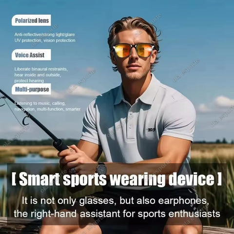 Smart Glasses Anti-blue light glasses make receive calls music calling noise reduction UV400 protection BT TWS smart glasses men
