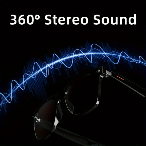 SENBONO Men's Smart Glasses With Bluetooth Call Wireless Smart Glasses Camera Control Speaker Sunglasses Anti-blue light Glasses