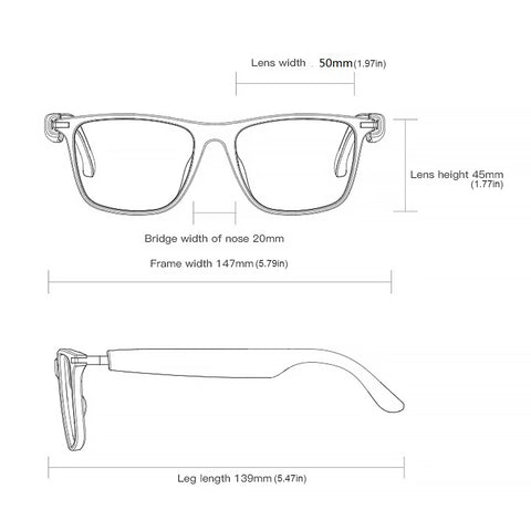 Smart Glasses with AI Translator BT Glasses Hands-Free Music & Calls Audio Glasses Waterproof for Men Women