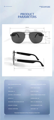 Fashion Sunglasses 2024 Smart Glasses Bluetooth 5.3 Women Men UV400 Hiking Mountaineering Fishing Wireless Intelligent Lenses
