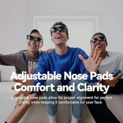 AR Glasses, Smart Glasses with 360'' Micro-OLED Virtual Theater, 50° FOV, 600nits Brightness, HDCP Support & Cloud Gaming