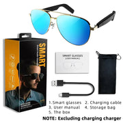 Wireless smart glasses with audio and voice calling, rechargeable music glasses with built-in microphone