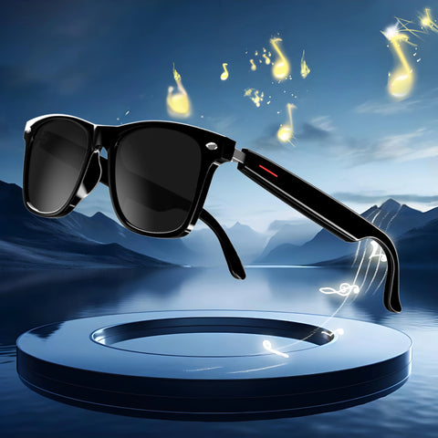 SENBONO Men's Smart Glasses With Bluetooth Call Wireless Smart Glasses Camera Control Speaker Sunglasses Anti-blue light Glasses