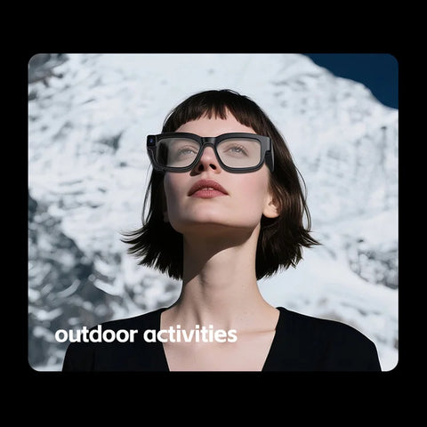 Smart Glasses 200W Pixel Camera Video Recording Noise Reduction AI Recognition Real-Time Translation Intelligent Glasses