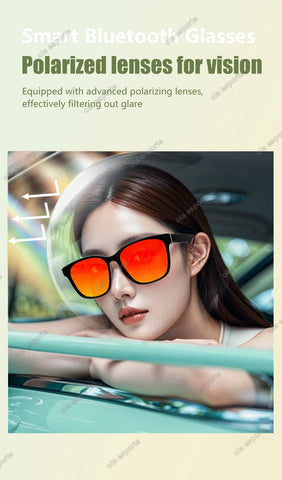 Smart Glasses Anti-blue light glasses make receive calls music calling noise reduction UV400 protection BT TWS smart glasses men