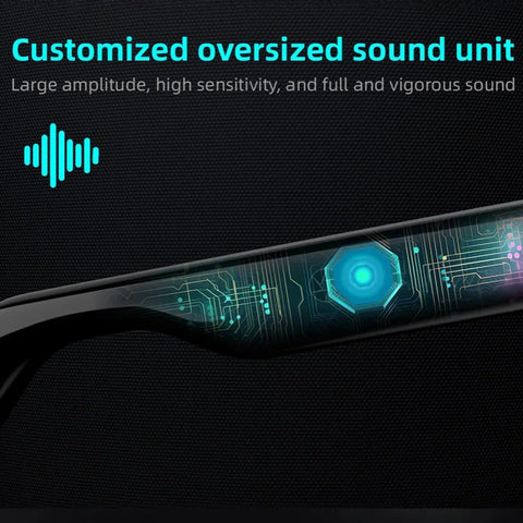 Wireless smart glasses with audio and voice calling, rechargeable music glasses with built-in microphone