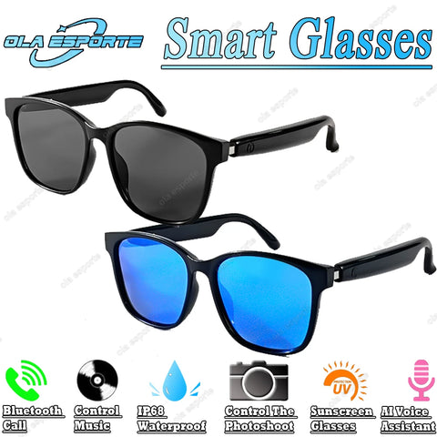 Smart Glasses Anti-blue light glasses make receive calls music calling noise reduction UV400 protection BT TWS smart glasses men
